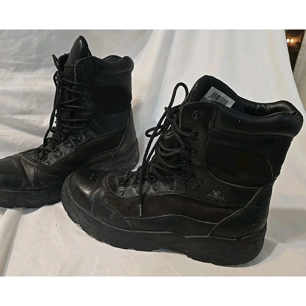 Rocky Fort Hood Military‎ Combat Boots Mens 12 M Waterproof Leather Black 2049